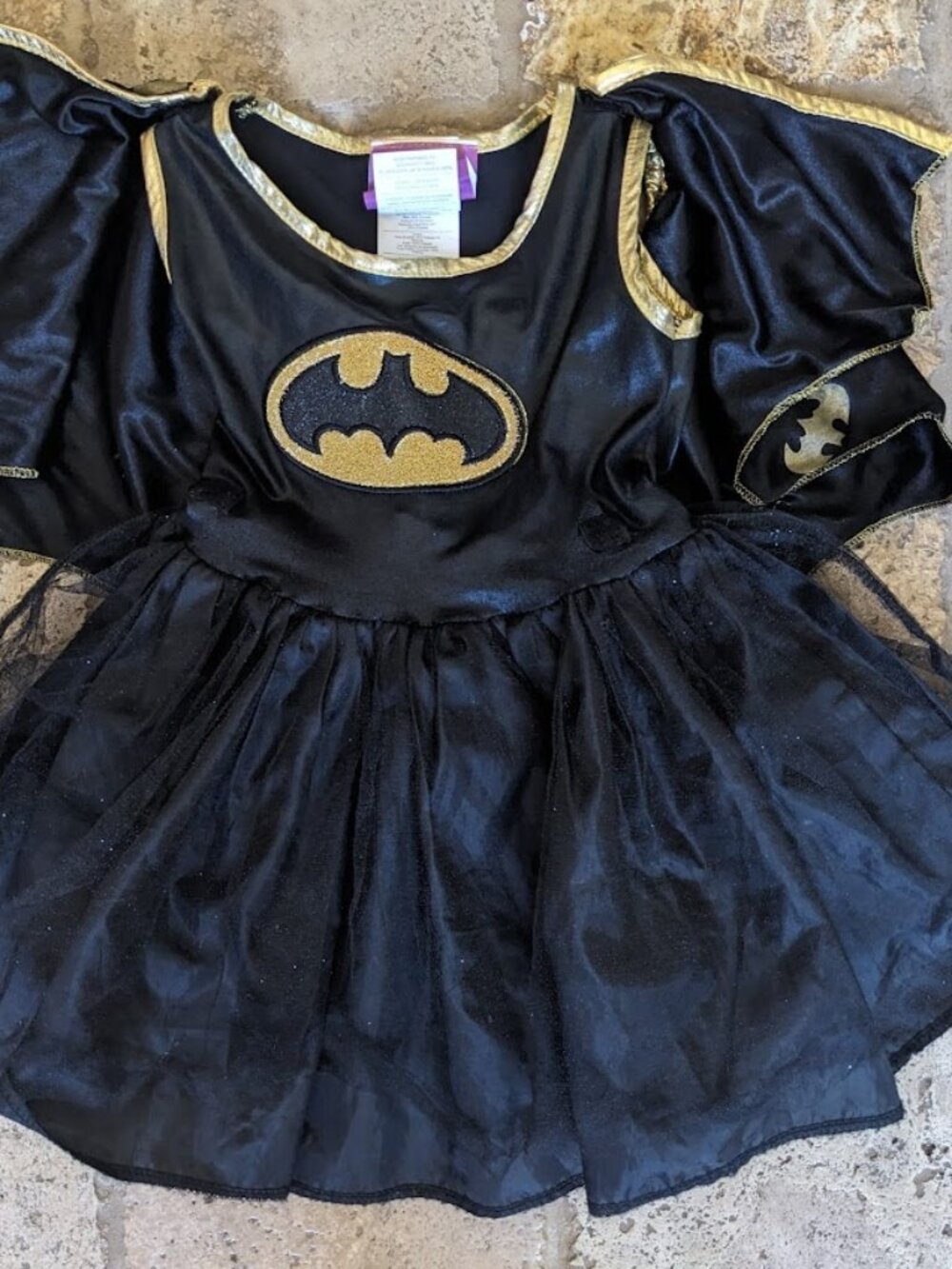 LICENSED 2PC BAT GIRL BATMAN COSTUME DRESS SIZE XS (4-5)